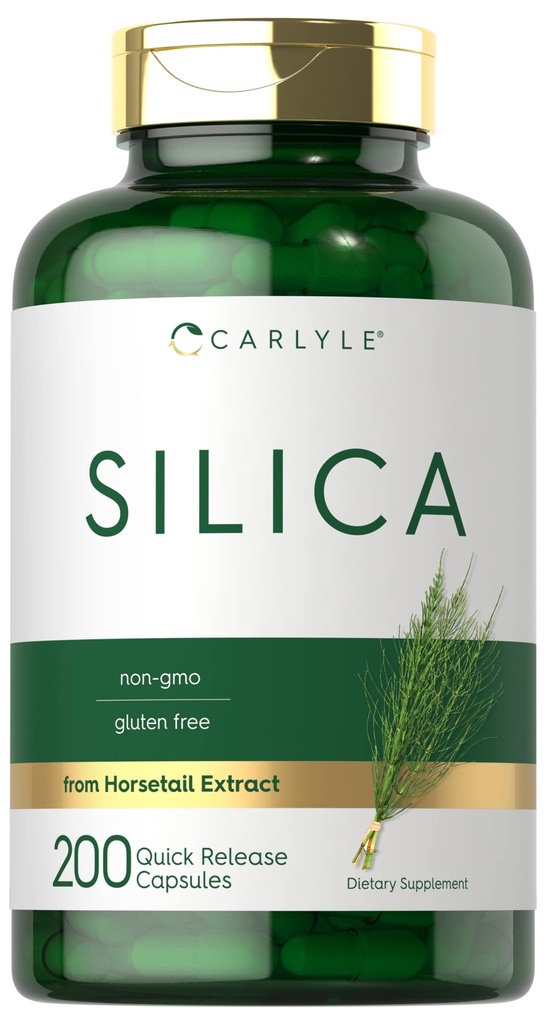 Carlyle Silica Supplement Kapsułki 124; 200 Hrabia 124; z Horsetail Extract Extract 124; Non- GMO & Gluten Free