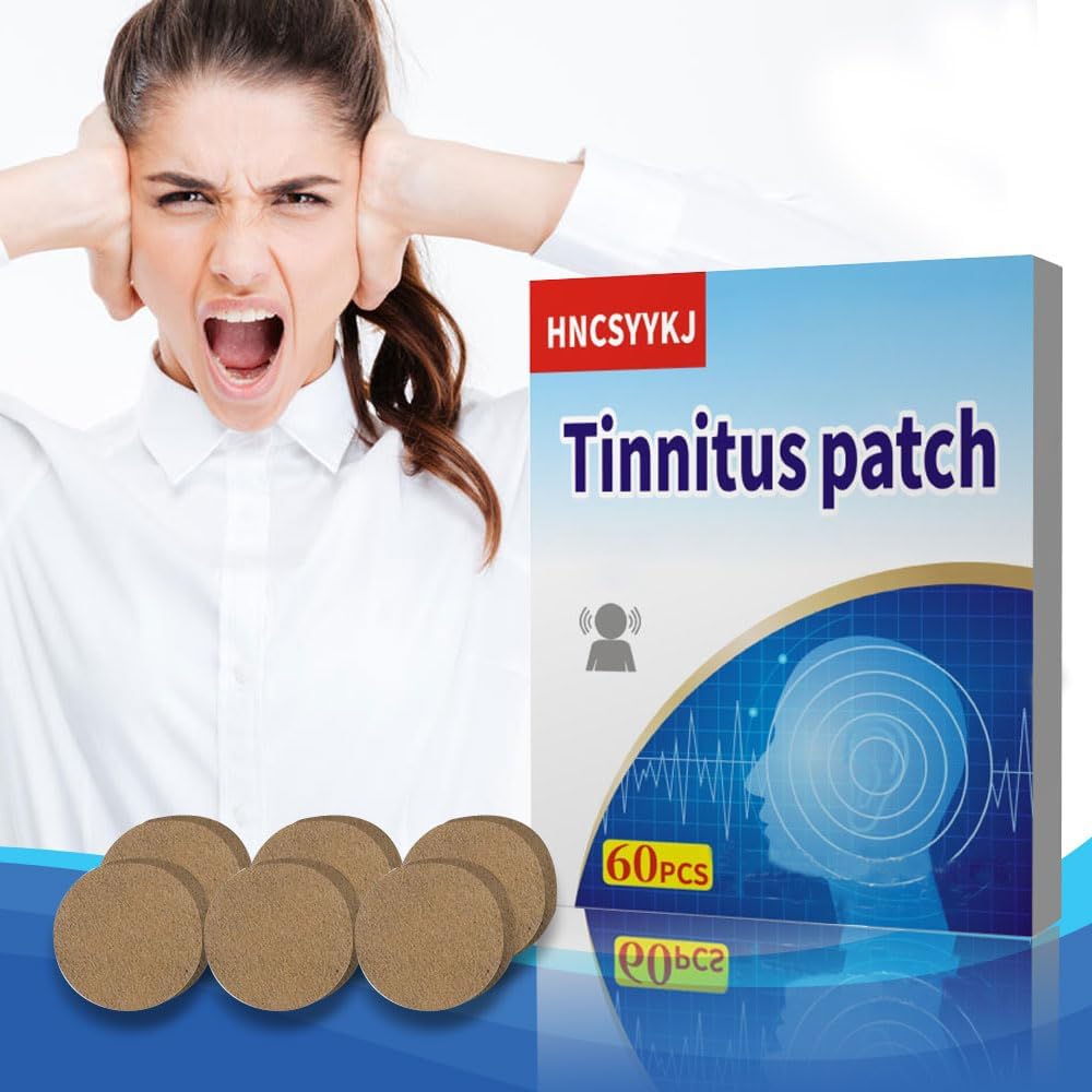 Pierścień Uszy Łaty, 60Pcs szum w uszach Łaty z naturalną formacją ziołową, Szum w uszach Naklejka Comfort & Gentle