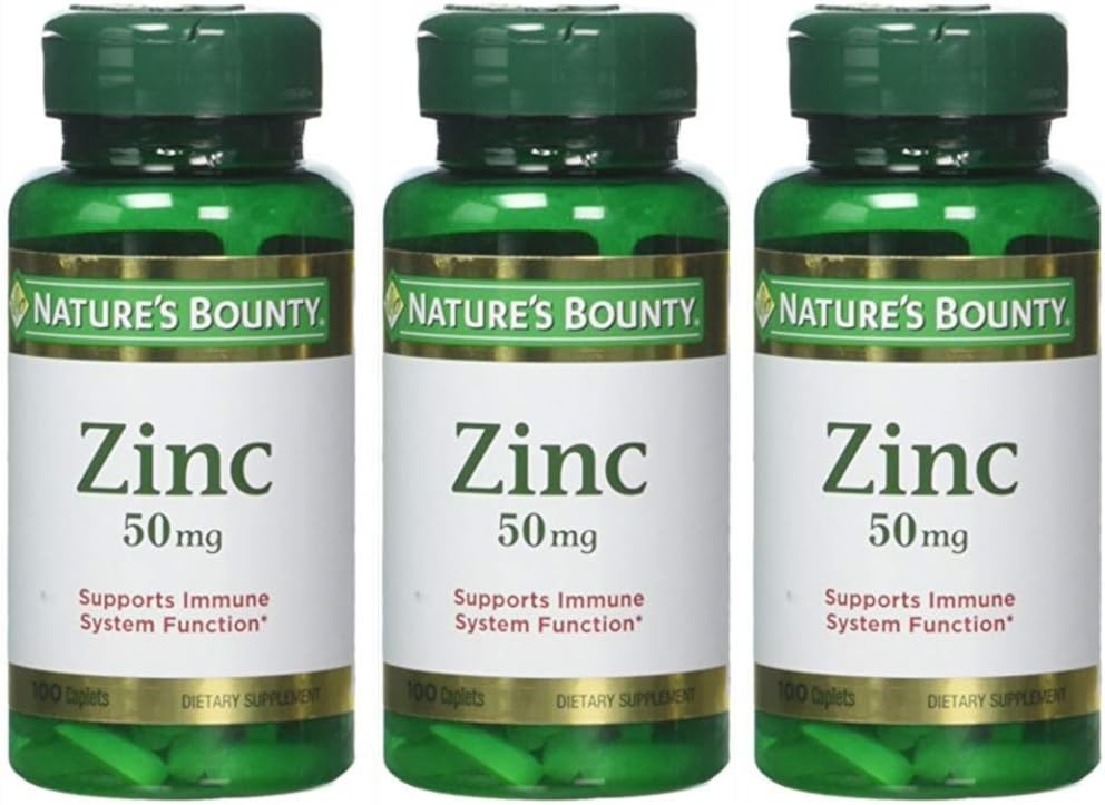 Nature 's Bounty Cynk 50 mg Cappets 100 ea (Opakowanie po 3)
