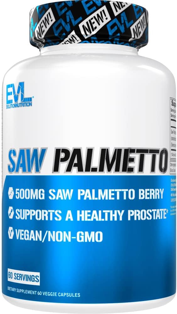 EVL Saw Palmetto dla mężczyzn 500mg - Saw Palmetto Extract Prostate Supplement for Men for Size Function and Better Bladder Control - Blocker DHT i grubsza silniejsza Witamina szybszego wzrostu włosów