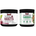 Siła Czynnik Total Beets Drink Mix Superfood Proszek z azotanów do wspomagania cyrkulacji, Przepływ krwi i inteligentniejsze Zielone Codziennie Wellness Proszek do wspierania energii, Odporność i trawienie