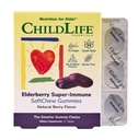 CHIDLIFE ESENTIALLE Elderberry Super- immunologiczne Gummies Chew dla dzieci - Wsparcie immunologiczne z witaminą C i witaminą D3, Elderberry immunologicznego suplementu dla dzieci, Toddlers & Dzieci - Berry, 27 Softchews