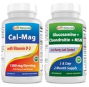 Najlepsi naturalni Magnez wapnia z witaminą D3 1500mg i glukozaminą Chondroitin i MSM
