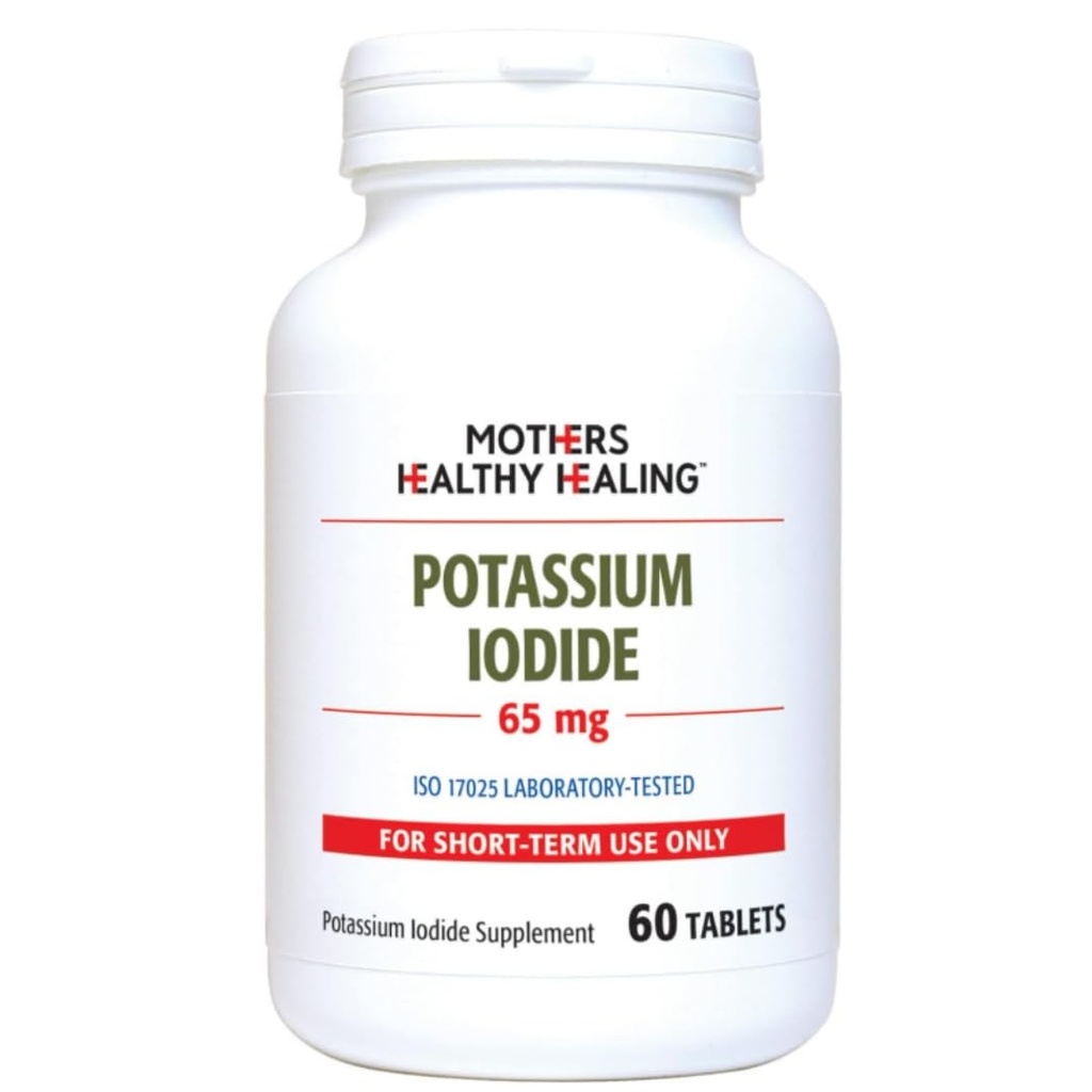 Suplement tabletki z jodkiem potasu (65 mg), tabletki z jodem KI (60 tabletek) 124; Yodo Naciente (124; Matki Zdrowe Leczenie