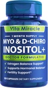 Inositol Supplement Myo- Inositol & D- Chiro Inositol 120 Kapsułki 2000mg 40: 1 Stosunek wysoki potencja Myo & D Inositol Mieszanka - Hormon Równowaga i suplementy PCOS dla kobiet pełne dostawy miesiąc