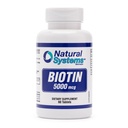 Biotin 60 Tabletki 5000 µg według systemów naturalnych 124; Biotin Włosy Wsparcie wzrostu Pigułki 124; Włosy skóry Nails Witaminy dla mężczyzn i kobiet 124; Biotin Suplement poprawia wzrost komórek