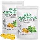 Olej z Oregano Softgels 6000mg Na Podawanie 240 Hrabiego 124; 2 w 1 Spreparowane z Black Seed Oil 200mg, 4X Siła Carvacrol & Thymoquinone Bilans 124; Roślina na bazie, NieGMO & Wsparcie immunologiczne