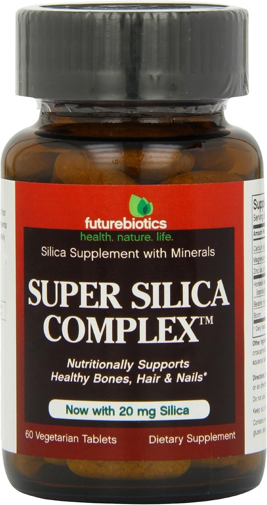 Futurebiotyka Super Silica Complex, Vege- Tablets, 60- Count (Opakowanie 2)