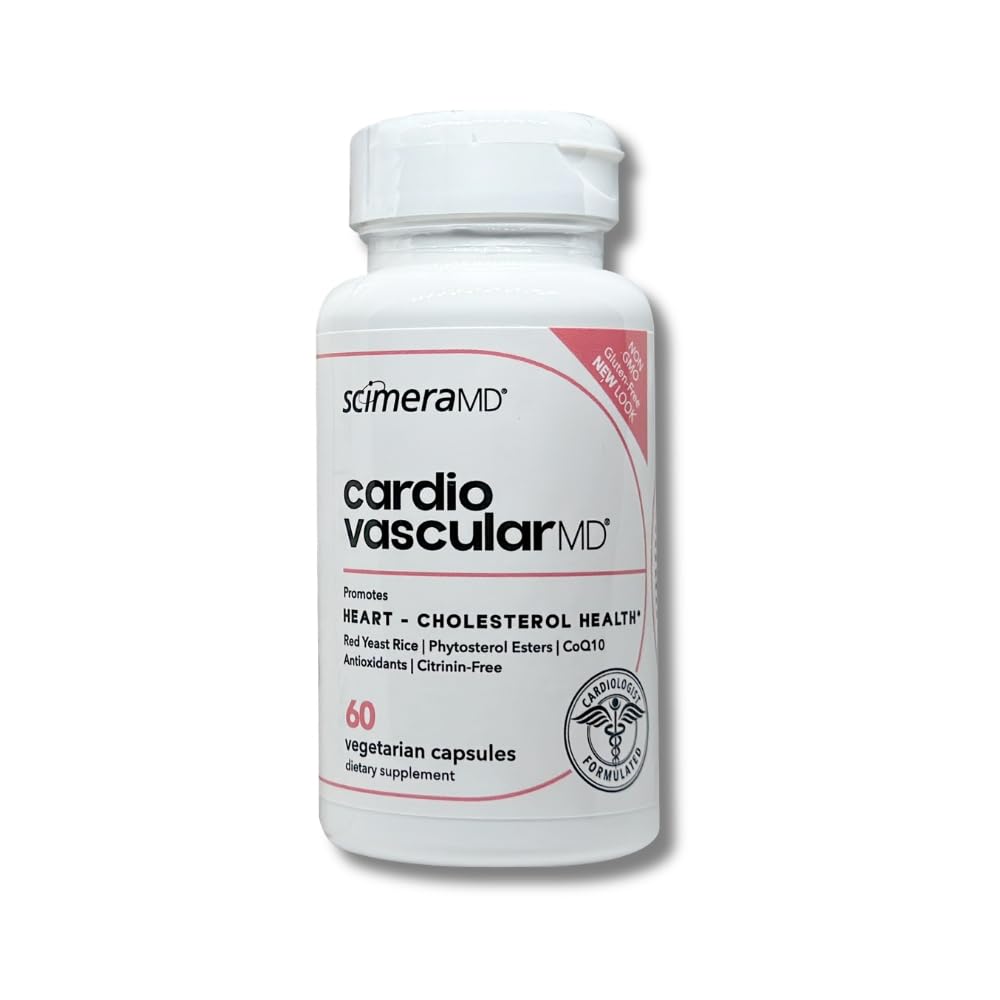 ScimeraMD ® CardiovascularMD Red Yeast Rice Supplement with Phytosterol Ester and CoQ10 for Heart Health and Cholesterol Support, 60 CT