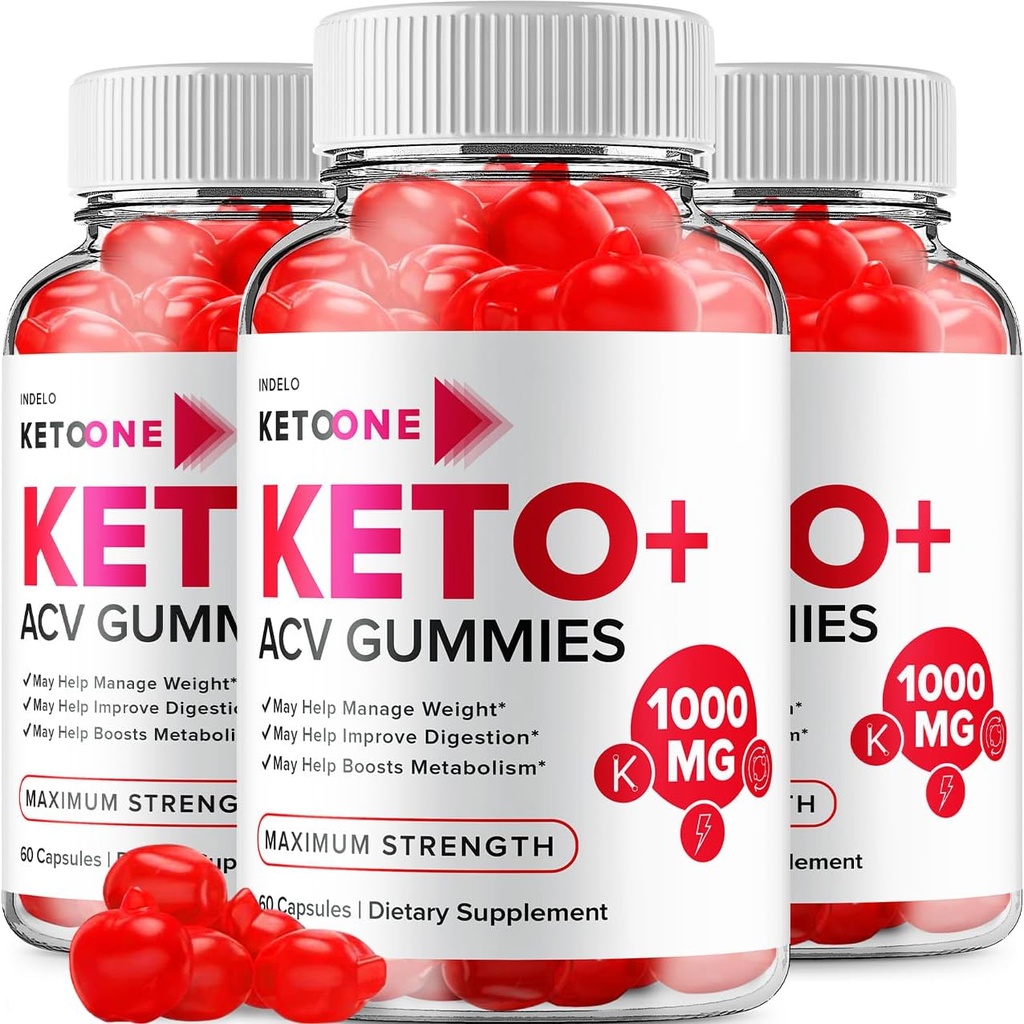 (3 Pack) Keto One Gummies Advanced Loss - ACV Gummies Maksymalna wytrzymałość, Keto One Keto Plus ACCV Zarządzanie wagą Gummies Apple Cider Ocet, Keto One Gummies Recenzje B12 Keto + ACV (180 Gummies)