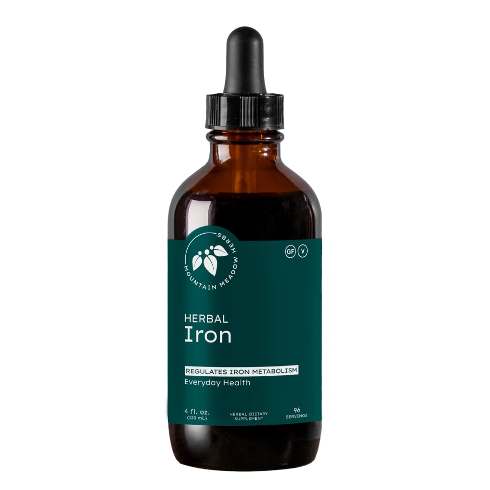 Góra Meadow Herbs Herbal Iron - 2 oz - Delikatne Herbs do wspierania i Regulacji Metabolizm i Wchłanianie żelaza