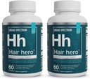 Elementy zasadnicze ® Hair Hero ™ - Witaminy do włosów dla mężczyzn - Wsparcie szerokopasmowe z 5000 µg Biotin - 60 Count - 30 Servings (2- Pack)