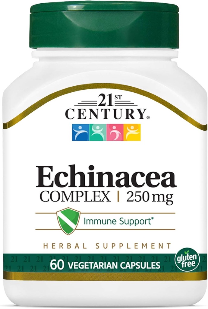 21 Century Echinacea Ekstrakt Kapsułki Veg, 60 Count