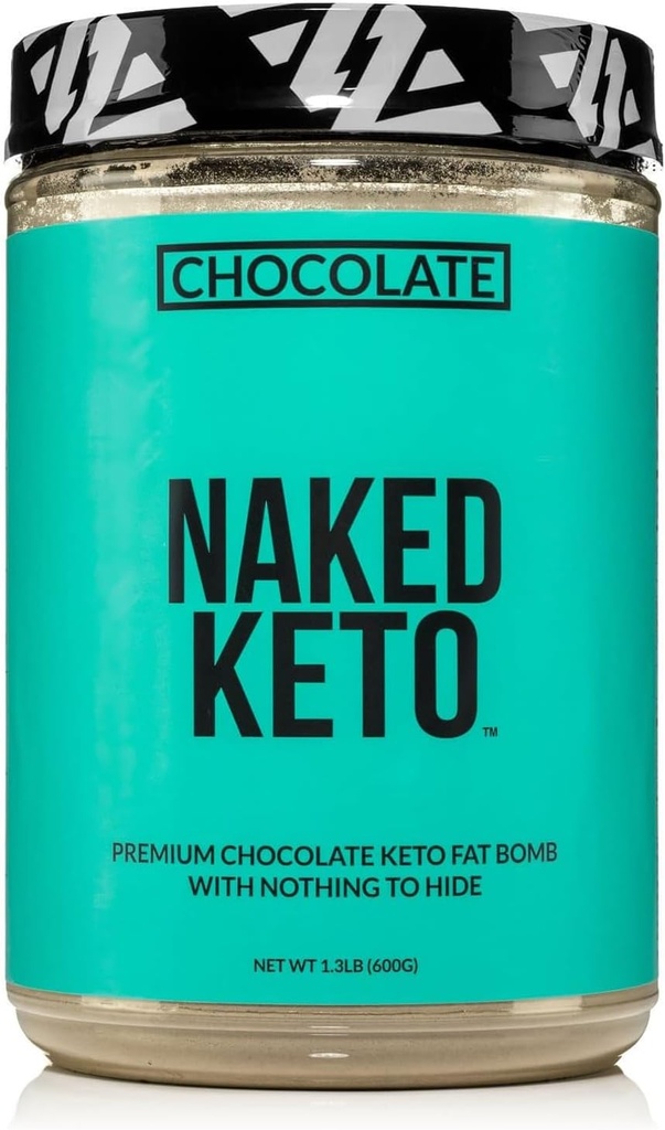 Naga czekolada Keto - Premium czekolada Keto Fat Bomb Powder - Nic sztucznego - Bezglutenowy Keto Bomb Czekoladowy Mct Oil Powder bez Gmos - 1.3 Lb