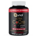 Qunol Ultra CoQ10 100mg Softgels- 3X Lepsze wchłanianie Koenzym Q10 Suplementy - Suplement przeciwutleniaczy do produkcji naczyń i serca i energii - 5 Miesiąc Dostawy - 150 Liczba