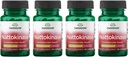 Swanson Nattokinase 2000 Jednostki fibrynolityczne 100 Miligramy 30 Kapsułki Enzyme (4 opakowania)