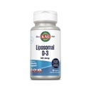 KAL Witamina liposomalna D3 50 µg, Witamina o wysokiej absorpcji D, Technologia liposomalna, Wysoka potencja immunologiczna Wsparcie, Kapsułki wegańskie, Gluten Free, No Soy, 30 Służenia