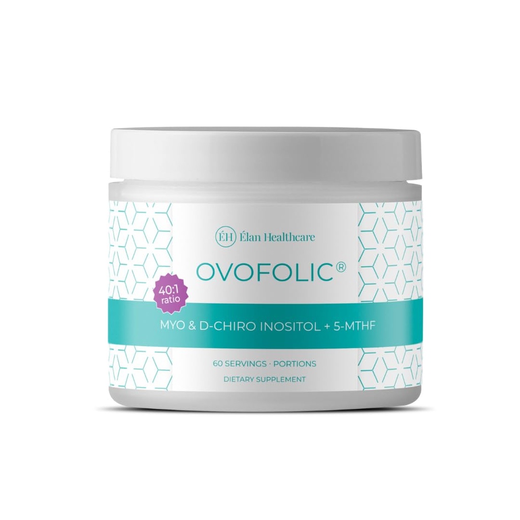 Suplement PCOS dla kobiet - Zwiększenie płodności, Równowaga Hormonalna i Wsparcie PCOS - Myo- Inositol, D- Chiro Inositol, Aktywny Folate - Wysokiej mocy suplementy PCOS (60 Sług, 129g Jar)