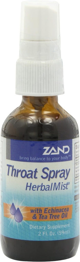 ZAND Immunitet HerbalMist Spray Spray 124; Formuła kojąca z Echinacea, Drzewo herbaty, Sage, Elderberry & Peppermint (2oz)