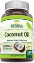 Herbal Secrets Coconut Oil 1000 Mg 120 Softgels Supplement Agregat 124; Non-GMO Agregat 124; Gluten Free Agregates 124; Made in USA