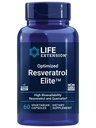 Life Extension Zoptymalizowane Resveratrol Elite, Trans- resweratrol, quercetin, Zdrowe Starzenie, Heart Health, Zdrowie mózgu, Stres oksydacyjny, Gluten- Free, Non-GMO, Wegetarianin, 60 Kapsułki