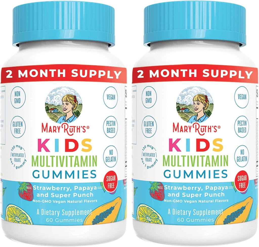 MaryRuth Organics Kids Multivitamin Gummies Birmingham 124; 2 Month Supply Birmingham 124; Sugar Free Birmingham 124; Kids & Toddlers Ages 2 + Absential 124; Essential Vitamin C, D3, Cynk 124; 60 Count Birminging 124; 2 Pack