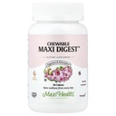 Maxi Health Chewable Digest - Natural Digestive Enzymes with Bromelain and Calcium Quick- Acting - 90 Chewables - Kosher - Wspiera zdrową trawienie i wspólny komfort dla mężczyzn i kobiet