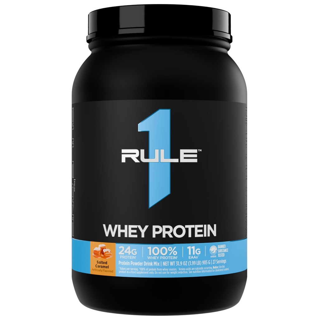 Artykuł 1 Białko serwatki - 24g Białko szybko działające z All- Whey Sources z naturalnie występującymi EAA & BCAA do odzyskiwania lub wykorzystania w każdej chwili (2 funty *, Salted Carmel)