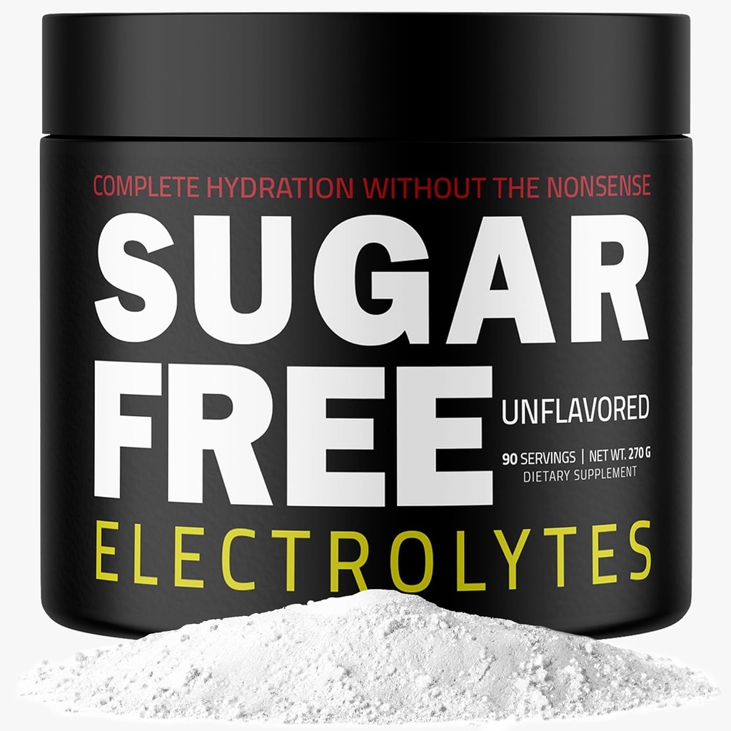 - Szybki proszek nawadniający, Zero Calorie, Esential Raw Electrolytes Blend, Keto Friendly bez cukru, Surowy proszek elektrolitowy (Unflavored)