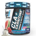 BPI Sport CLA + Karnityna - CLA L Karnityna i kwas linolowy - L Karnityna Suplement do utraty wagi, Metabolizm i Chude Mięśnie - Kofeina wolna - Arbuz Freeze - 50 Służenie - 12.34 oz