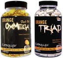 CONTROLLLED LABS Ogólny zestaw zdrowia, 45 Służenia Pomarańczowy Triad, 120 Count Orange Oximega Fish Oil, Muscle Building and Recovery Supplement for Men and Women