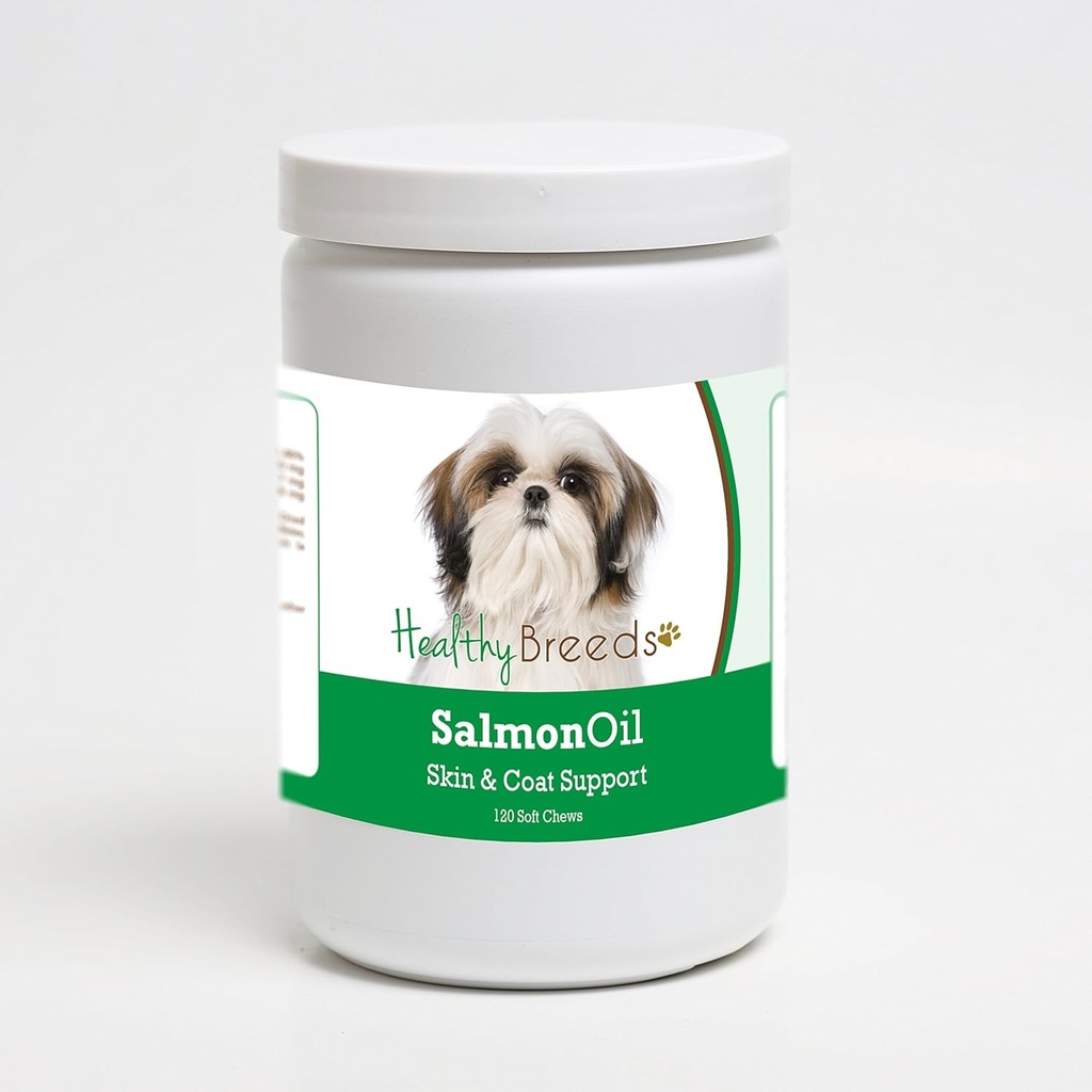 Zdrowe hodowle Shih Tzu Salmon Oil Miękkie Chews 120 Count