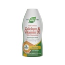 Nature 's Wapń & Witamina D3 z suplementem Magnezu w płynie *, Wspiera zdrowie kości *, Szybkie Absorbowanie Płyn, Gluten wolny, Cukier wolny, Citrus Flavored, 16 Fl Oz (Opakowania maja Vary)