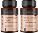 pureklinica Fermented CoQ10 300mg x 180 tabletek (2 butelki po 90 tabletek) - 6 miesięcy dostaw. Nie GMO, USP Grade. z dodatkiem witaminy C i czarny pieprz ekstrakt do wchłaniania.