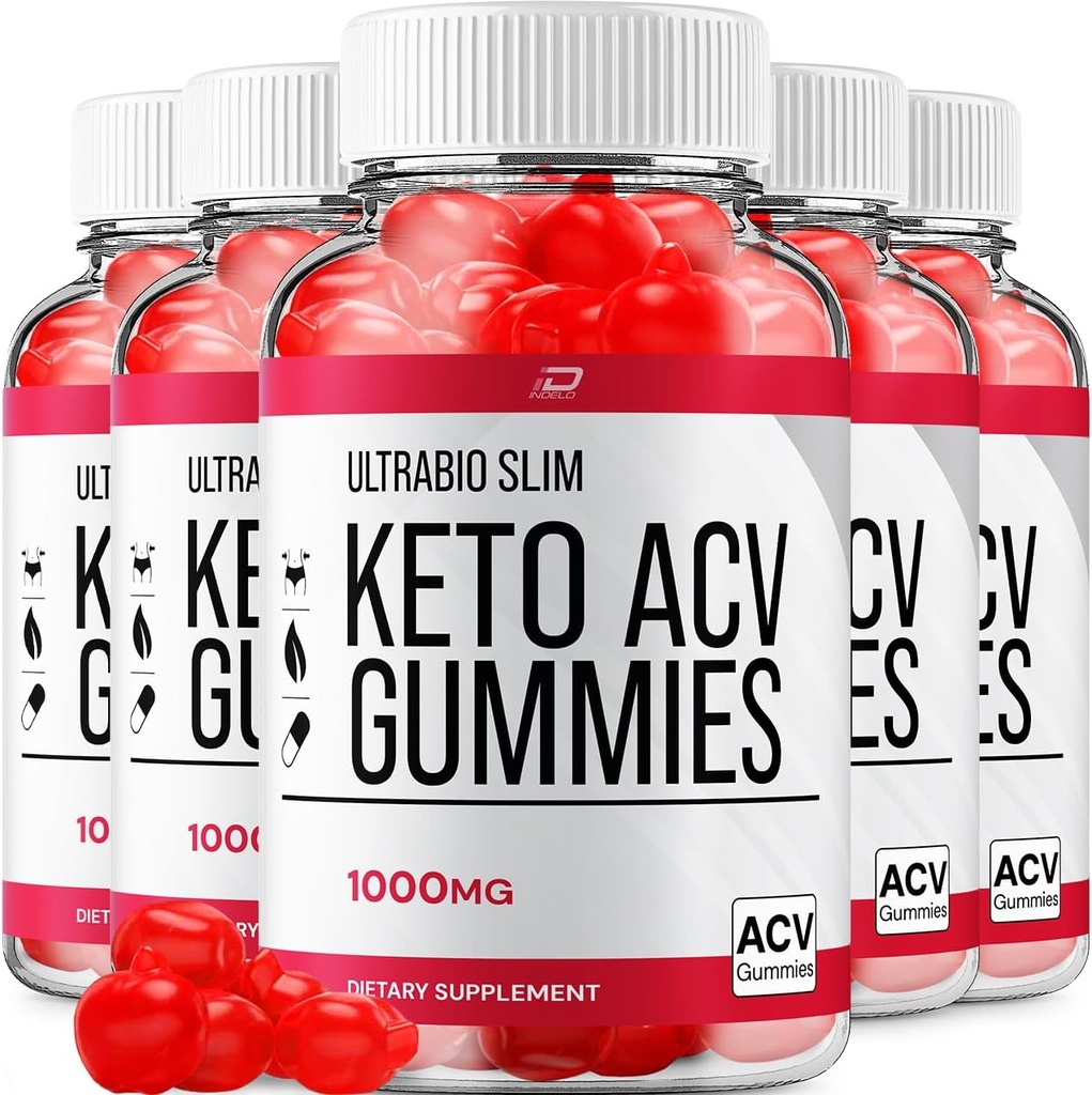 Ultra Bio Slim Keto Plus ACCV Gummies Suplement diety - UltraBio Slim Keto Apple Cider Gummies Ocet Recenzje, Maksymalna moc BiSlim Gummies do zaawansowanego zarządzania wagą (5 Pack - 300 Gummies)