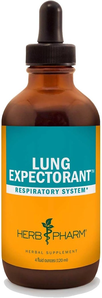 Herb Pharm Lung Expectorant Liquid Herbal Formuła do wsparcia układu oddechowego immunologicznego Response - 4 unce