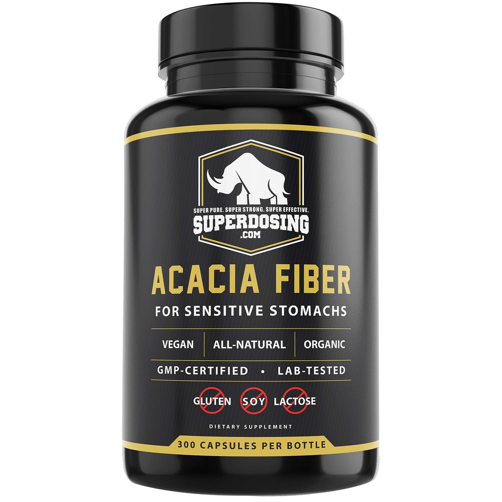 Szybkie aktorstwo, Organic Acacia Senegal Fiber Kapsułki 300pk. Naturalne rozpuszczalne Fiber Supplement Pill. Wegan Kapsułki prebiotyczne.
