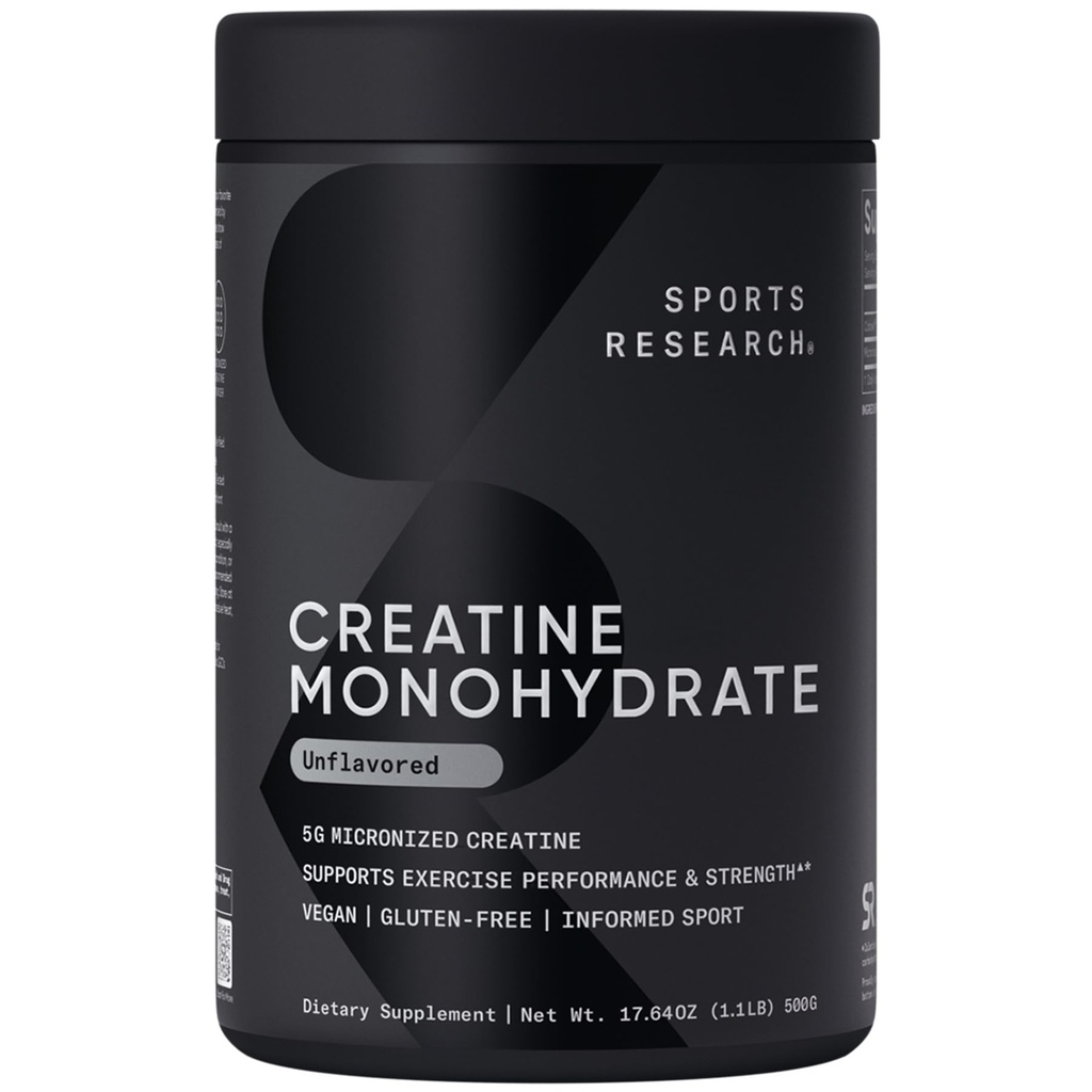 Badania sportowe Monowodzian kreatury - Zysk Lean Muscle, Poprawa wydajności i siły i wsparcia treningu odzyskiwania * - 5 g Stworzenie zmikronizowane - 17.64 oz