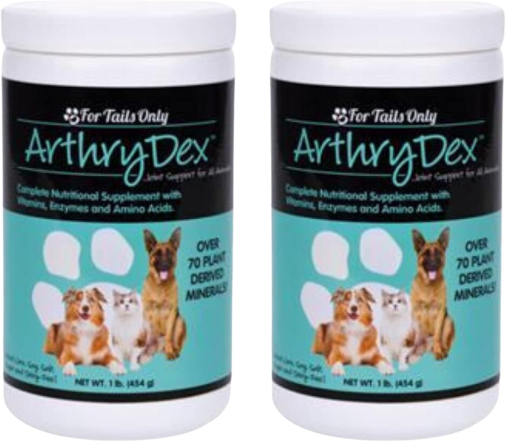 YOUNGEVITY Arthrydex Complete Nutritional Supplement | Vitamins Probiotics Enzymes | Pets Healthy Bones & Joints -1 lb Canister (Pack of 2)