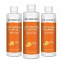 Witamina C - przeciwutleniacz i suplement wsparcia immunologicznego - zawiera witaminę E - bez GMO-, bez glutenu i bez soi - Citrus Vanilla Flavor - 450 ml (30 Servings) - 3 opakowania