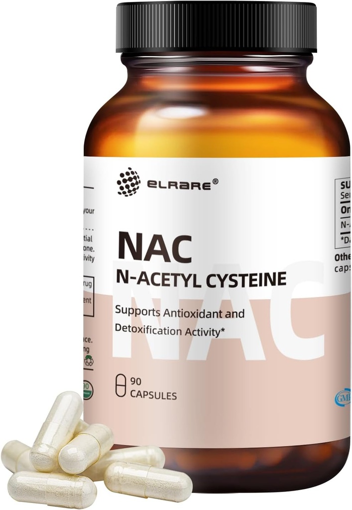 N- Acetyl- L- Cysteina (NAC) Suplement 450mg, Przeciwutleniacz, Promotes wątroby i nerek Detox, Wspomaga zdrowie układu oddechowego i immunologicznego, 90 Kapsułki