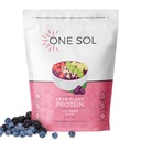 Jeden Sol Lean Plant- Protein Based, Pea & Brown Rice Protein, Niskie węglowodany, Wegan Friendly - Gluten, Laktoza, & Soy Free - No Added Sugar, Non-GMO, Czyste odżywianie, Nie wzdęcia (Acai Berry Blast)