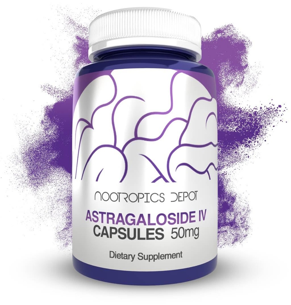 Nootropics Depot Astragalozyd IV Kapsułki 124; 50 mg 124; Astragalus Balanceus 124; 30 Hrabia 124; Neuroochronny, Immune Support, Lengthens Telemeres