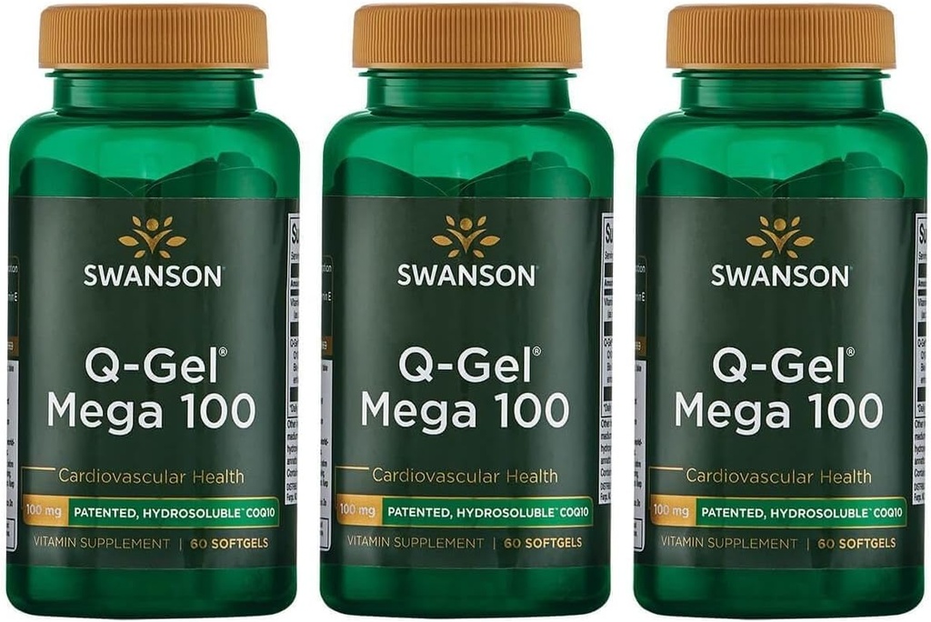 Swanson Q- Gel Mega 100 Miligramów 60 Sgeli (3 opakowania)