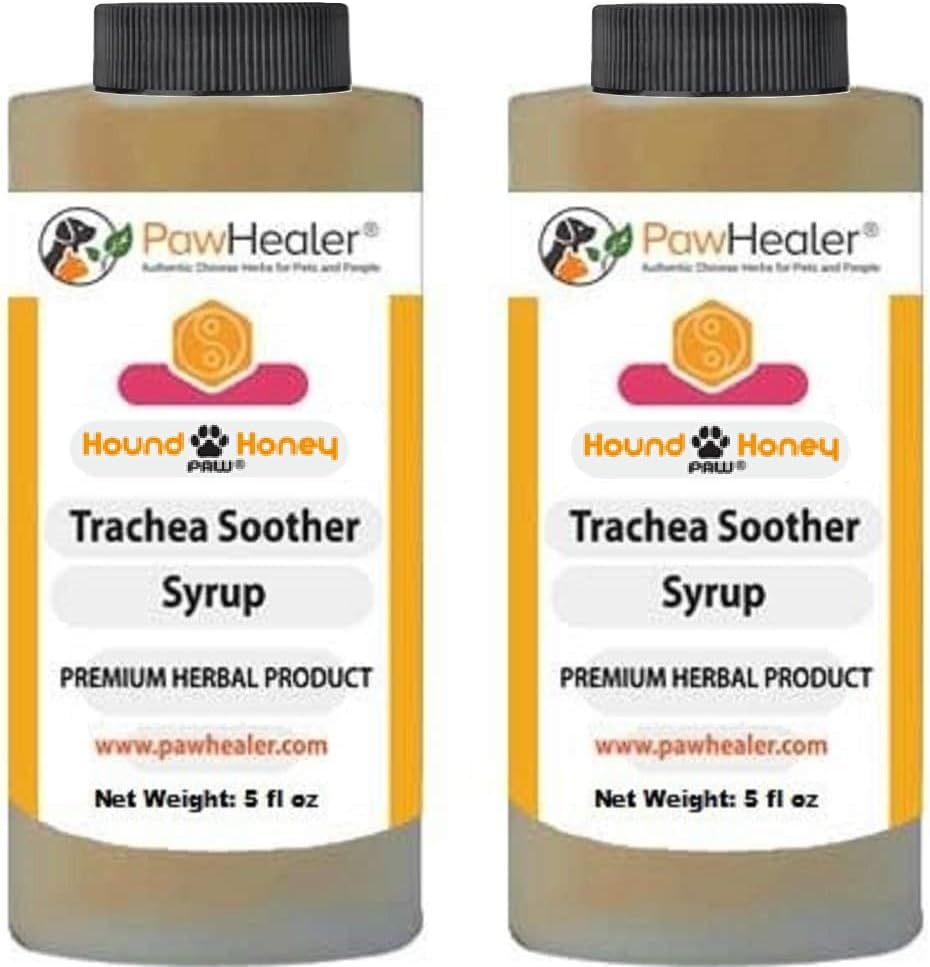 PawHealer Tchawica Soother Syrop 2PAK Hound Honey - Naturalne zioła Remedy dla objawów zwichniętej tchawicy - Smaki dobre - Łatwy do podania (5 fl oz / ea)...