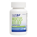 HealthA2Z ® Mucus Relief Bis 124; Guaifenesin 400mg Bis 124; Natychmiastowy Expectorant Uwalniania 124; Zatory w klatce piersiowej & Mucus Relief Bis 124; 150 Tabletki