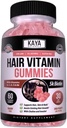 Kaya Naturals Gummies wzrost włosów - Biotin 5000mcg Witaminy dla zdrowych włosów, skóry i paznokci - Suplement kosmetyczny dla kobiet lub mężczyzn - 60 Hrabia - Blueberry Flavor