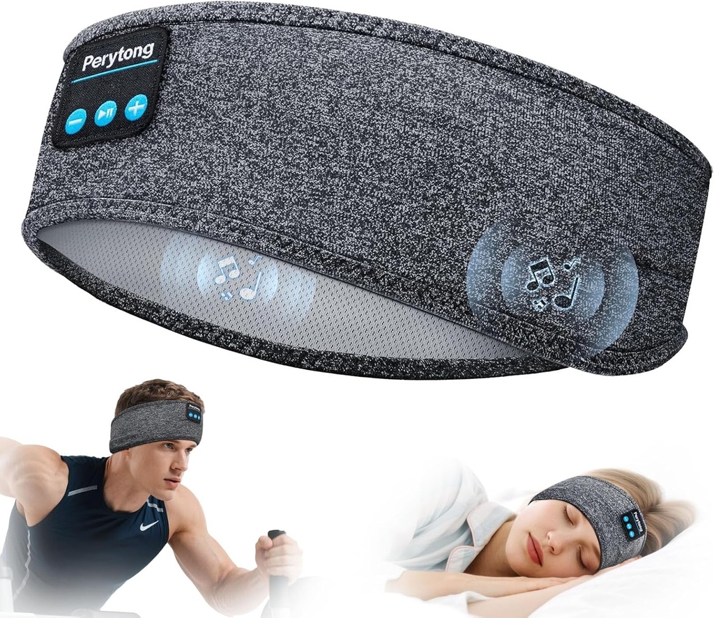 Perytong Sleep słuchawki bezprzewodowe, Bluetooth Sports słuchawki z Ultra- cienkie HD głośniki Stereo Idealne do snu, trening, jogging, joga, bezsenność, Air Travel, Medytacja