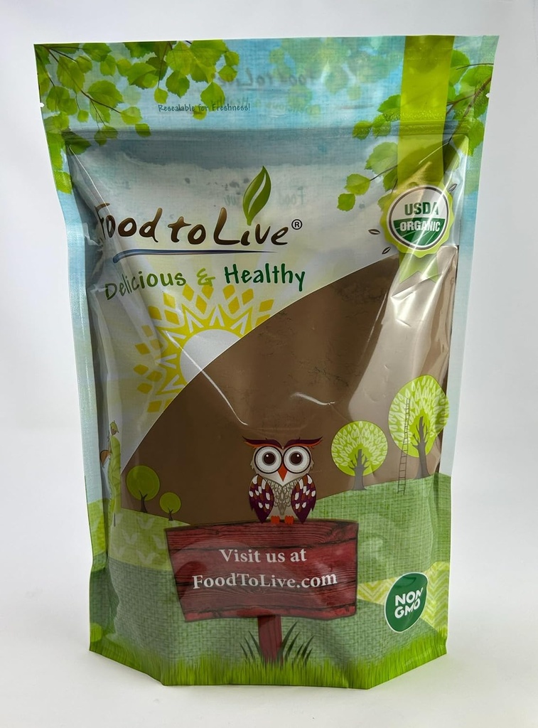 Food to Live Organic Chaga Mushroom Powder, 2.5 Pounds - All Natural Vegan Superfood for Immunity and Holistic Wellness. Bogata w antyoksydanty i odżywki. Nie-GMO. 100% Czysty. Koszerna