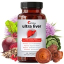 UpWellness Ultra Liver Supplement for Liver Support and Gallbladder Support - Powered by TMG, NAC Milk Thistle, and More - Liver Cleanse Detox & Repair - 60 Capsules
